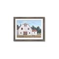 Picture of Red roof barn _GroupedProduct_Rectangle_Landscape_Framed_Matted_