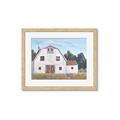 Picture of Red roof barn _GroupedProduct_Rectangle_Landscape_Framed_Matted_