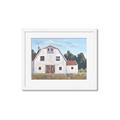 Picture of Red roof barn _GroupedProduct_Rectangle_Landscape_Framed_Matted_