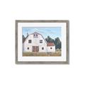 Picture of Red roof barn _GroupedProduct_Rectangle_Landscape_Framed_Matted_
