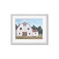 Picture of Red roof barn _GroupedProduct_Rectangle_Landscape_Framed_Matted_