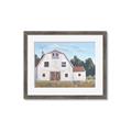Picture of Red roof barn _GroupedProduct_Rectangle_Landscape_Framed_Matted_