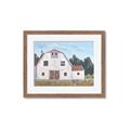 Picture of Red roof barn _GroupedProduct_Rectangle_Landscape_Framed_Matted_