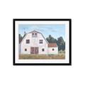 Picture of Red roof barn _GroupedProduct_Rectangle_Landscape_Framed_Matted_