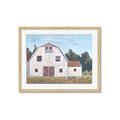 Picture of Red roof barn _GroupedProduct_Rectangle_Landscape_Framed_Matted_