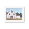 Picture of Red roof barn _GroupedProduct_Rectangle_Landscape_Framed_Matted_