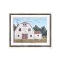 Picture of Red roof barn _GroupedProduct_Rectangle_Landscape_Framed_Matted_