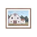 Picture of Red roof barn _GroupedProduct_Rectangle_Landscape_Framed_Matted_