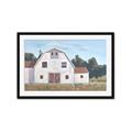 Picture of Red roof barn _GroupedProduct_Rectangle_Landscape_Framed_Matted_