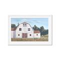 Picture of Red roof barn _GroupedProduct_Rectangle_Landscape_Framed_Matted_