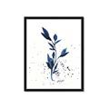 Picture of Blue Leaves III _GroupedProduct_Rectangle_Portrait_Framed_Matted_