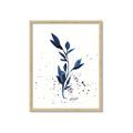 Picture of Blue Leaves III _GroupedProduct_Rectangle_Portrait_Framed_Matted_