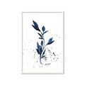 Picture of Blue Leaves III _GroupedProduct_Rectangle_Portrait_Framed_Matted_