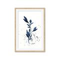 Picture of Blue Leaves III _GroupedProduct_Rectangle_Portrait_Framed_Matted_