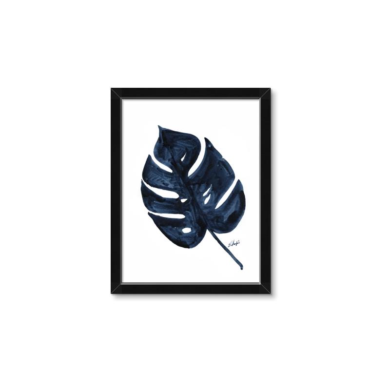 Picture of Blue Tropical Leaf I _GroupedProduct_Rectangle_Portrait_Framed_Matted_