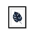 Picture of Blue Tropical Leaf I _GroupedProduct_Rectangle_Portrait_Framed_Matted_