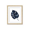 Picture of Blue Tropical Leaf I _GroupedProduct_Rectangle_Portrait_Framed_Matted_