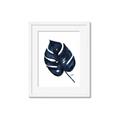 Picture of Blue Tropical Leaf I _GroupedProduct_Rectangle_Portrait_Framed_Matted_