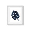 Picture of Blue Tropical Leaf I _GroupedProduct_Rectangle_Portrait_Framed_Matted_