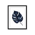 Picture of Blue Tropical Leaf I _GroupedProduct_Rectangle_Portrait_Framed_Matted_