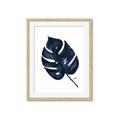 Picture of Blue Tropical Leaf I _GroupedProduct_Rectangle_Portrait_Framed_Matted_