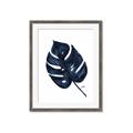 Picture of Blue Tropical Leaf I _GroupedProduct_Rectangle_Portrait_Framed_Matted_