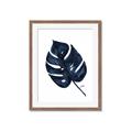 Picture of Blue Tropical Leaf I _GroupedProduct_Rectangle_Portrait_Framed_Matted_