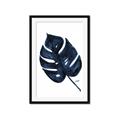 Picture of Blue Tropical Leaf I _GroupedProduct_Rectangle_Portrait_Framed_Matted_