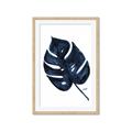 Picture of Blue Tropical Leaf I _GroupedProduct_Rectangle_Portrait_Framed_Matted_