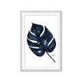 Picture of Blue Tropical Leaf I _GroupedProduct_Rectangle_Portrait_Framed_Matted_