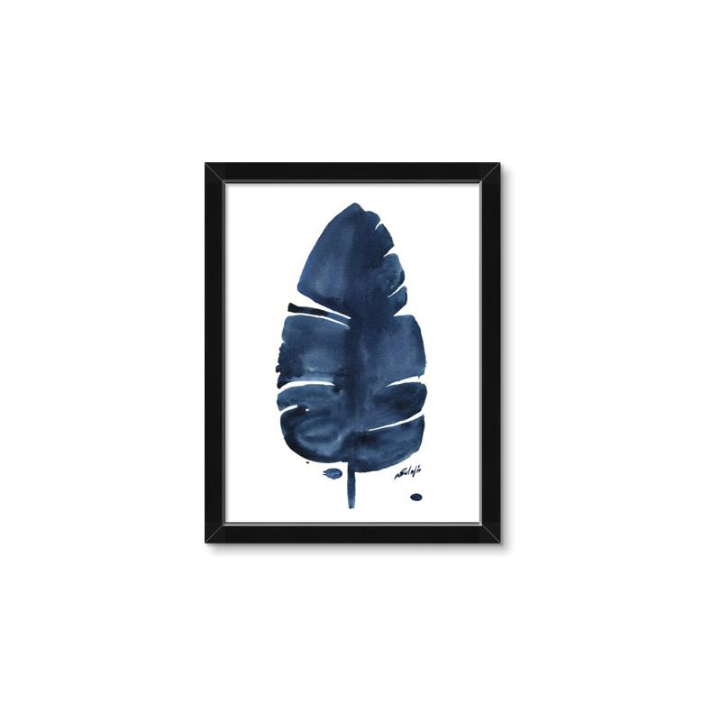 Picture of Blue Tropical Leaf II _GroupedProduct_Rectangle_Portrait_Framed_Matted_