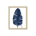 Picture of Blue Tropical Leaf II _GroupedProduct_Rectangle_Portrait_Framed_Matted_