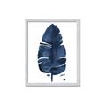 Picture of Blue Tropical Leaf II _GroupedProduct_Rectangle_Portrait_Framed_Matted_