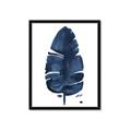 Picture of Blue Tropical Leaf II _GroupedProduct_Rectangle_Portrait_Framed_Matted_