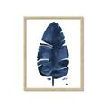 Picture of Blue Tropical Leaf II _GroupedProduct_Rectangle_Portrait_Framed_Matted_