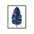 Picture of Blue Tropical Leaf II _GroupedProduct_Rectangle_Portrait_Framed_Matted_