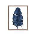 Picture of Blue Tropical Leaf II _GroupedProduct_Rectangle_Portrait_Framed_Matted_