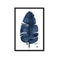 Picture of Blue Tropical Leaf II _GroupedProduct_Rectangle_Portrait_Framed_Matted_