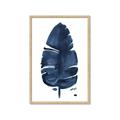Picture of Blue Tropical Leaf II _GroupedProduct_Rectangle_Portrait_Framed_Matted_