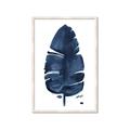 Picture of Blue Tropical Leaf II _GroupedProduct_Rectangle_Portrait_Framed_Matted_