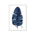 Picture of Blue Tropical Leaf II _GroupedProduct_Rectangle_Portrait_Framed_Matted_