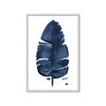 Picture of Blue Tropical Leaf II _GroupedProduct_Rectangle_Portrait_Framed_Matted_