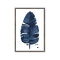 Picture of Blue Tropical Leaf II _GroupedProduct_Rectangle_Portrait_Framed_Matted_