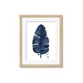 Picture of Blue Tropical Leaf II _GroupedProduct_Rectangle_Portrait_Framed_Matted_