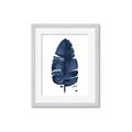 Picture of Blue Tropical Leaf II _GroupedProduct_Rectangle_Portrait_Framed_Matted_