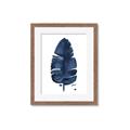 Picture of Blue Tropical Leaf II _GroupedProduct_Rectangle_Portrait_Framed_Matted_