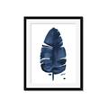 Picture of Blue Tropical Leaf II _GroupedProduct_Rectangle_Portrait_Framed_Matted_