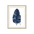 Picture of Blue Tropical Leaf II _GroupedProduct_Rectangle_Portrait_Framed_Matted_