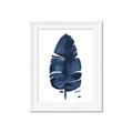Picture of Blue Tropical Leaf II _GroupedProduct_Rectangle_Portrait_Framed_Matted_