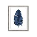 Picture of Blue Tropical Leaf II _GroupedProduct_Rectangle_Portrait_Framed_Matted_